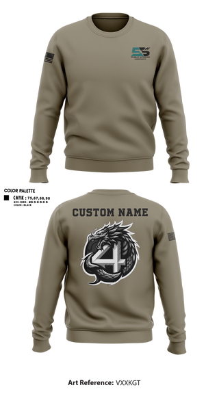 Crew Neck Sweatshirt, 55th COMCAM 4th PLT, , Teamtime, Team time, sublimation, custom sports apparel, team uniforms, spirit wear, spiritwear, sports uniforms, custom shirts, team store, custom team store, fundraiser sports, apparel fundraiser