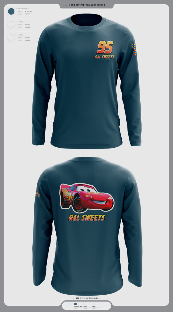 Long Sleeve Performance Shirt, R&L Sweets, Track & Field, Teamtime, Team time, sublimation, custom sports apparel, team uniforms, spirit wear, spiritwear, sports uniforms, custom shirts, team store, custom team store, fundraiser sports, apparel fundraiser