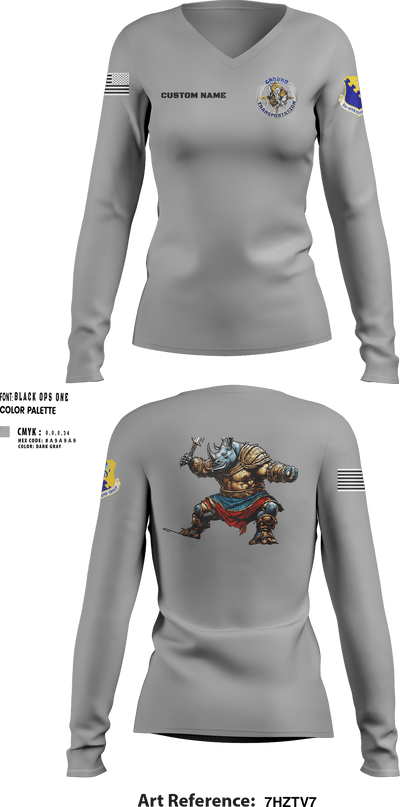 31st LRS 85986952 Women's Long Sleeve V-neck Shirt - 100