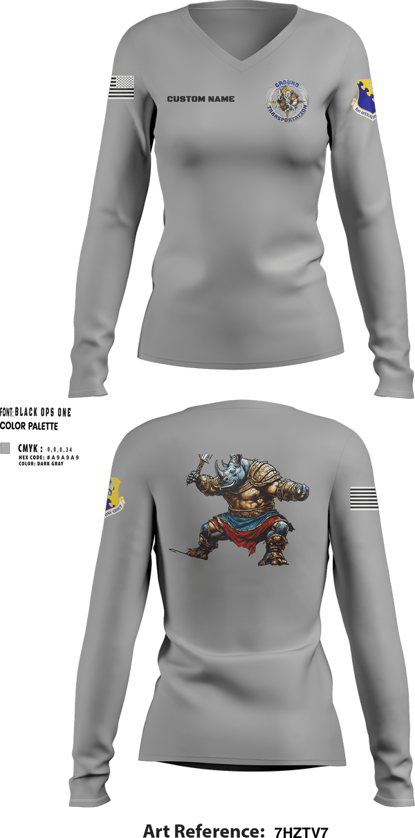 Womens Long Sleeve Vneck Shirt, 31st LRS, Air Force, Teamtime, Team time, sublimation, custom sports apparel, team uniforms, spirit wear, spiritwear, sports uniforms, custom shirts, team store, custom team store, fundraiser sports, apparel fundraiser