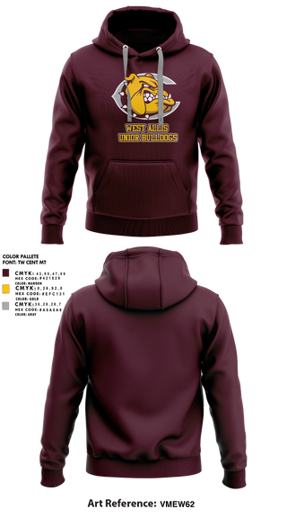 Hoodie, West Allis Junior Bulldogs, , Teamtime, Team time, sublimation, custom sports apparel, team uniforms, spirit wear, spiritwear, sports uniforms, custom shirts, team store, custom team store, fundraiser sports, apparel fundraiser