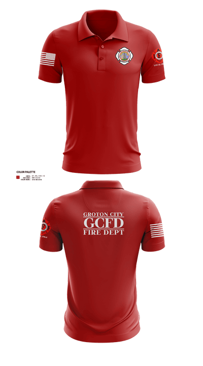 Groton City Fire Department 94427671 Short Sleeve Performance Polo - 3