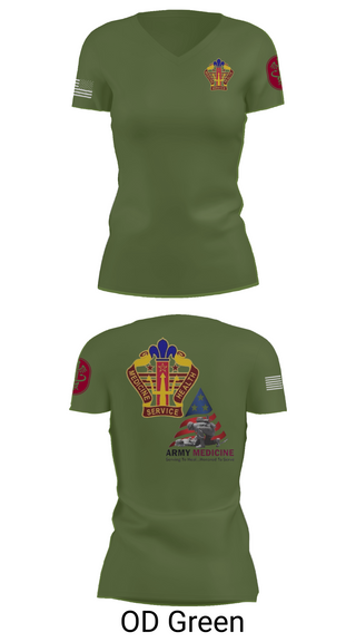 Womens Short Sleeve Vneck Shirt, USA MEDDAC KAHC, Army, Teamtime, Team time, sublimation, custom sports apparel, team uniforms, spirit wear, spiritwear, sports uniforms, custom shirts, team store, custom team store, fundraiser sports, apparel fundraiser