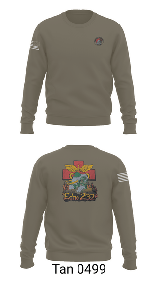 Crew Neck Sweatshirt, Echo Company 232nd battalion, Army, Teamtime, Team time, sublimation, custom sports apparel, team uniforms, spirit wear, spiritwear, sports uniforms, custom shirts, team store, custom team store, fundraiser sports, apparel fundraiser
