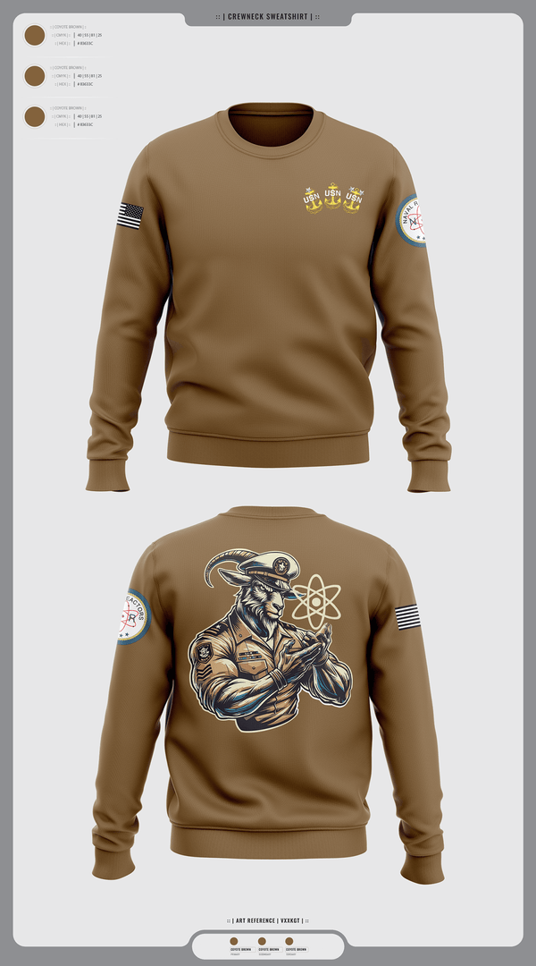 Crew Neck Sweatshirt, NAVAL REACTORS, Navy, Teamtime, Team time, sublimation, custom sports apparel, team uniforms, spirit wear, spiritwear, sports uniforms, custom shirts, team store, custom team store, fundraiser sports, apparel fundraiser
