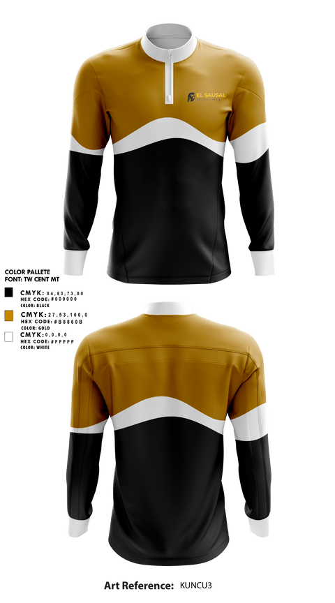Quarter Zip Jacket, El Sausal Middle School, Spirit Store, Teamtime, Team time, sublimation, custom sports apparel, team uniforms, spirit wear, spiritwear, sports uniforms, custom shirts, team store, custom team store, fundraiser sports, apparel fundraiser