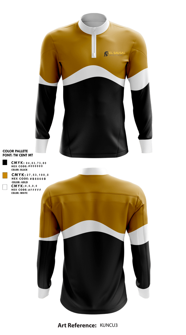 Quarter Zip Jacket, El Sausal Middle School, Spirit Store, Teamtime, Team time, sublimation, custom sports apparel, team uniforms, spirit wear, spiritwear, sports uniforms, custom shirts, team store, custom team store, fundraiser sports, apparel fundraiser