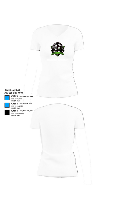 Ridgecrest Republic FC 85531677 Women's Short Sleeve V-neck Shirt - 18