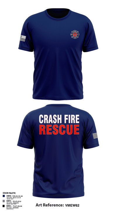 ISA Air base Fire Dept. 19172110 Old School Cotton Feel Shirt - 68