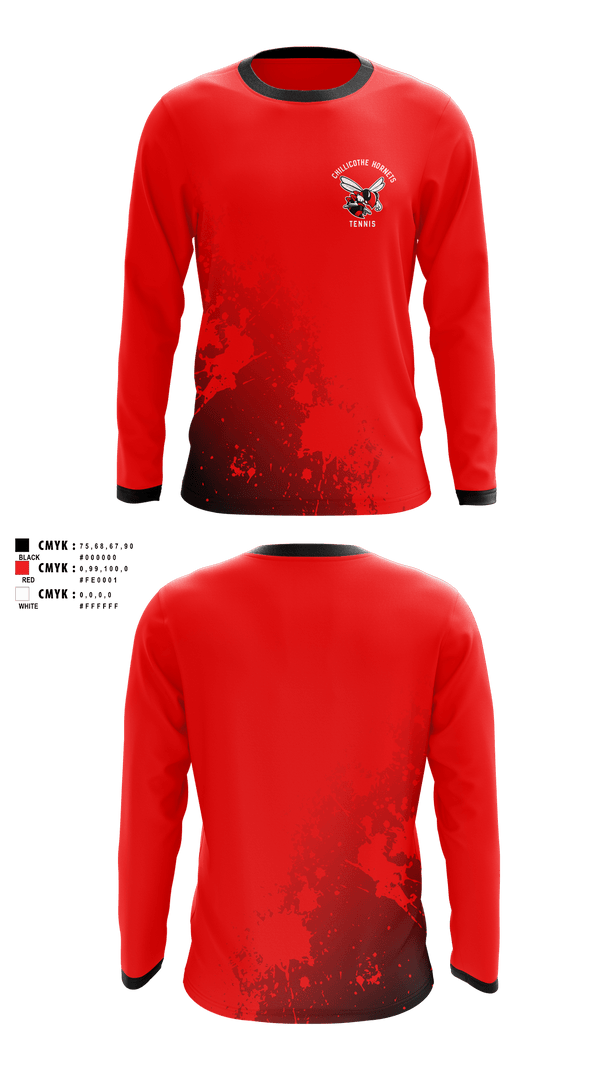 Long Sleeve Performance Shirt, Chillicothe Hornets Tennis, Tennis, Teamtime, Team time, sublimation, custom sports apparel, team uniforms, spirit wear, spiritwear, sports uniforms, custom shirts, team store, custom team store, fundraiser sports, apparel fundraiser