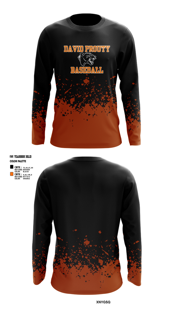 Long Sleeve Performance Shirt, David Prouty Panthers Baseball, Baseball, Teamtime, Team time, sublimation, custom sports apparel, team uniforms, spirit wear, spiritwear, sports uniforms, custom shirts, team store, custom team store, fundraiser sports, apparel fundraiser