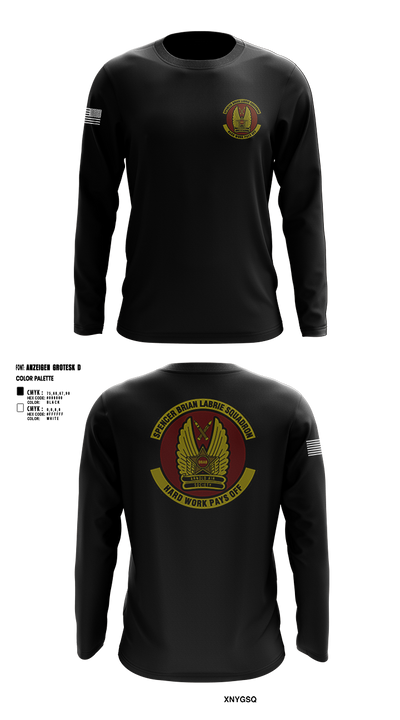 Spencer Brian LaBrie Squadron 3444583 Long Sleeve Performance Shirt 7