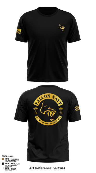 Falcon Navy 41884136 Short Sleeve Performance Shirt - 5