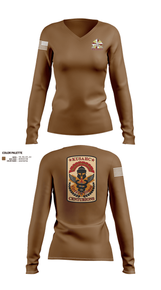 Womens Long Sleeve Vneck Shirt, Kirk U.S. Army Health Clinic, , Teamtime, Team time, sublimation, custom sports apparel, team uniforms, spirit wear, spiritwear, sports uniforms, custom shirts, team store, custom team store, fundraiser sports, apparel fundraiser