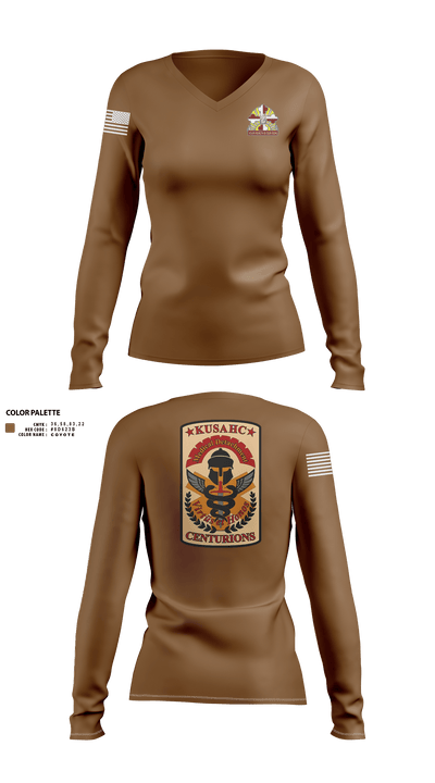 Kirk U.S. Army Health Clinic 36781561 Women's Long Sleeve V-neck Shirt - 70