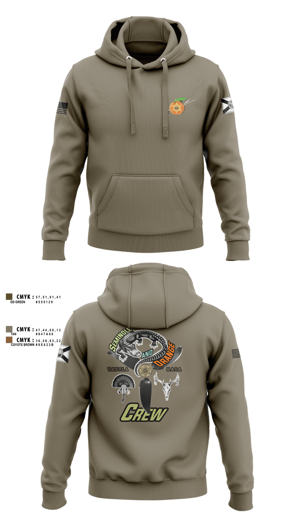 Hoodie, Seminole / Orange Crew, , Teamtime, Team time, sublimation, custom sports apparel, team uniforms, spirit wear, spiritwear, sports uniforms, custom shirts, team store, custom team store, fundraiser sports, apparel fundraiser