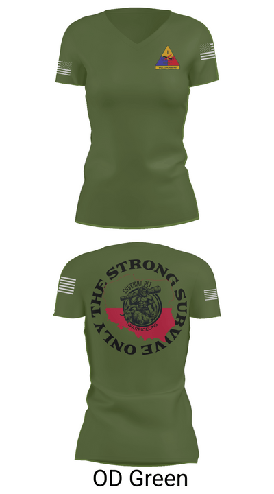 261st BSC CAVEMAN PLT 28746409 Women's Short Sleeve V-neck Shirt - 48