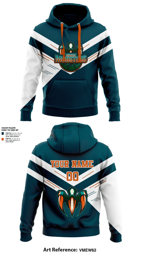 Hoodie, Midwest Monsters, Men's Basketball, Teamtime, Team time, sublimation, custom sports apparel, team uniforms, spirit wear, spiritwear, sports uniforms, custom shirts, team store, custom team store, fundraiser sports, apparel fundraiser