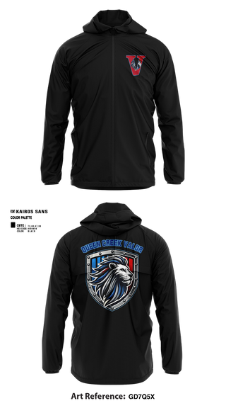 Windbreaker, Valor, , Teamtime, Team time, sublimation, custom sports apparel, team uniforms, spirit wear, spiritwear, sports uniforms, custom shirts, team store, custom team store, fundraiser sports, apparel fundraiser