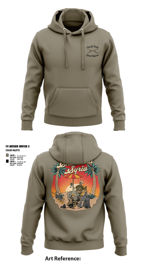 Hoodie, 1st PLT C TROOP 107 CAV, Army, Teamtime, Team time, sublimation, custom sports apparel, team uniforms, spirit wear, spiritwear, sports uniforms, custom shirts, team store, custom team store, fundraiser sports, apparel fundraiser