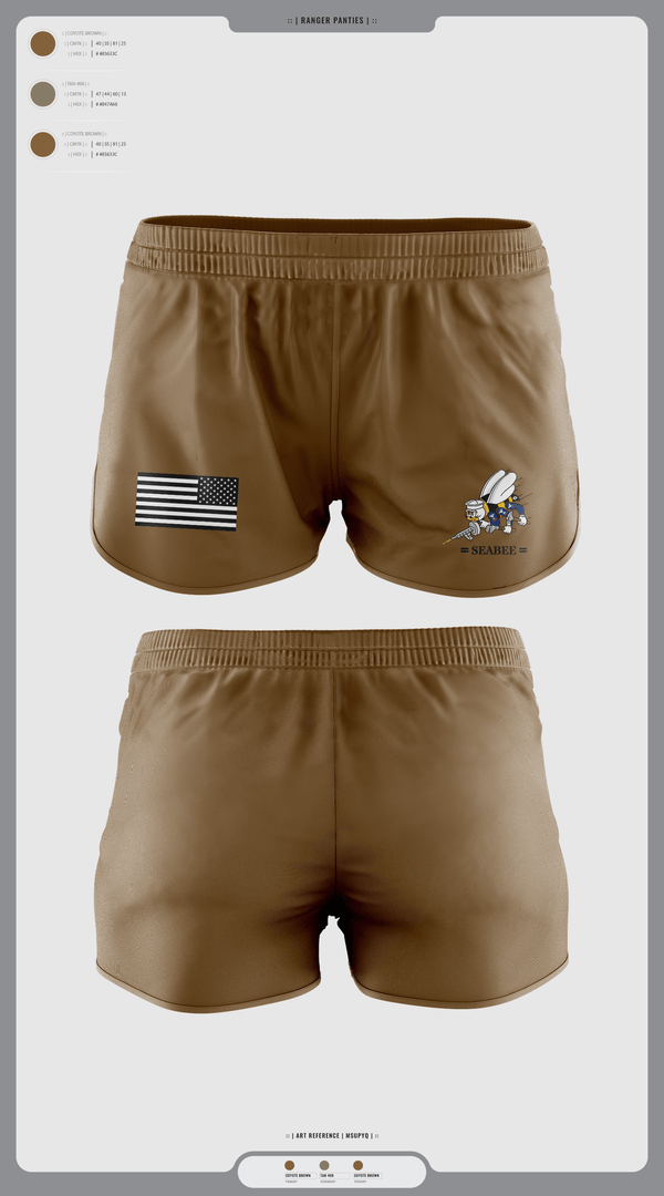 Ranger Panties, Seabee, Navy, Teamtime, Team time, sublimation, custom sports apparel, team uniforms, spirit wear, spiritwear, sports uniforms, custom shirts, team store, custom team store, fundraiser sports, apparel fundraiser