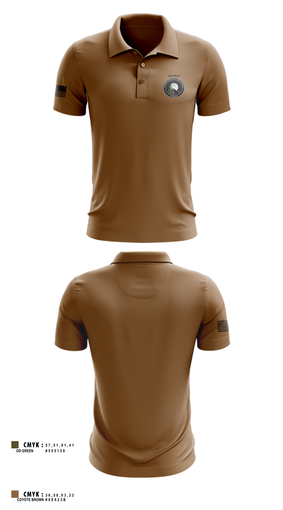 C CO 2-13th AVN REGT 33503079 Short Sleeve Performance Polo - 2