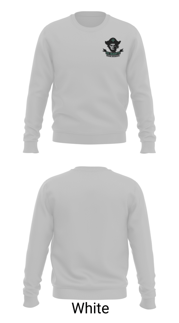 Crew Neck Sweatshirt, Saint Mary's High School Track & Field, Track & Field, Teamtime, Team time, sublimation, custom sports apparel, team uniforms, spirit wear, spiritwear, sports uniforms, custom shirts, team store, custom team store, fundraiser sports, apparel fundraiser