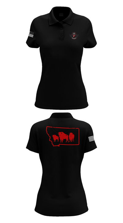 E co. 1-189th 4920111 Women's Short Sleeve Performance Polo  - 33