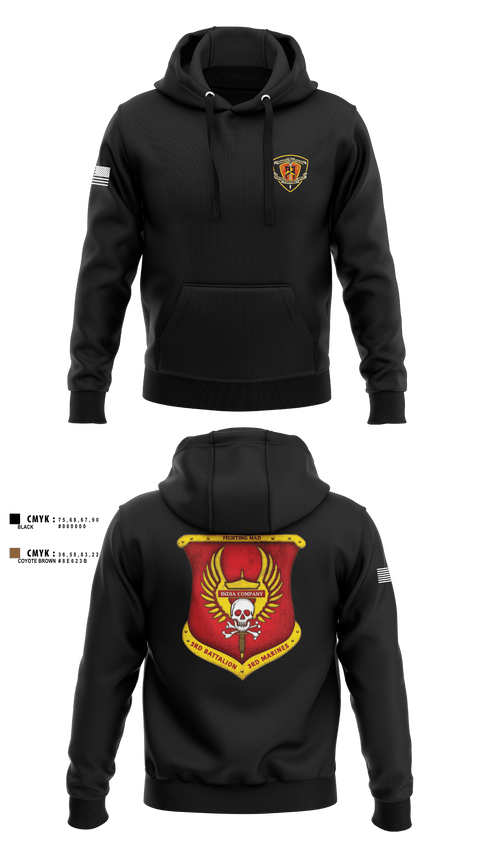 Hoodie, 3rd Battalion 3rd Marines India Co., , Teamtime, Team time, sublimation, custom sports apparel, team uniforms, spirit wear, spiritwear, sports uniforms, custom shirts, team store, custom team store, fundraiser sports, apparel fundraiser