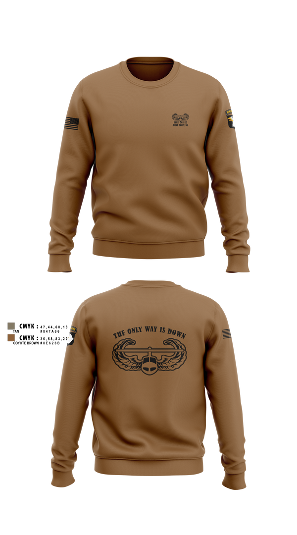 Crew Neck Sweatshirt, AASLT 10-25 Ft. Campbell, Kentucky, , Teamtime, Team time, sublimation, custom sports apparel, team uniforms, spirit wear, spiritwear, sports uniforms, custom shirts, team store, custom team store, fundraiser sports, apparel fundraiser
