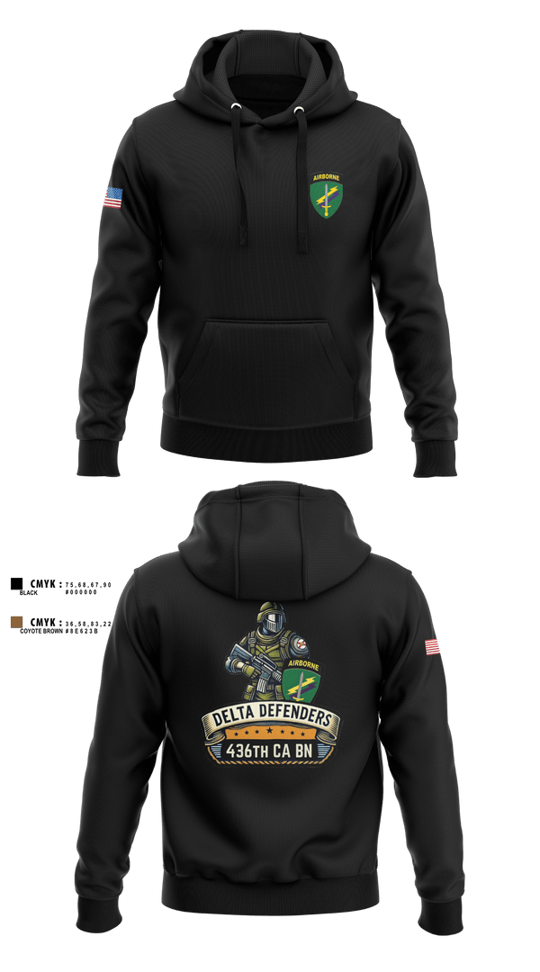 Hoodie, D Co 436th CA BN, , Teamtime, Team time, sublimation, custom sports apparel, team uniforms, spirit wear, spiritwear, sports uniforms, custom shirts, team store, custom team store, fundraiser sports, apparel fundraiser