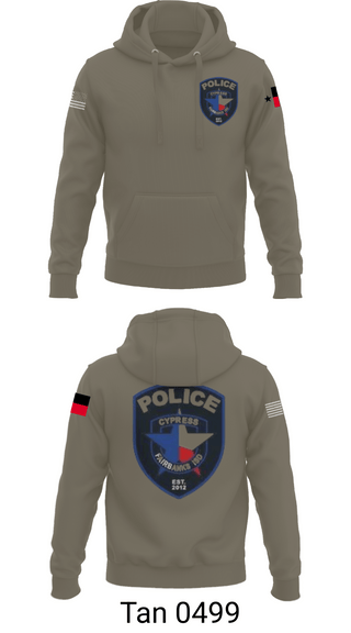 Hoodie, Cypress- Fairbanks ISD Police Department, Police, Teamtime, Team time, sublimation, custom sports apparel, team uniforms, spirit wear, spiritwear, sports uniforms, custom shirts, team store, custom team store, fundraiser sports, apparel fundraiser