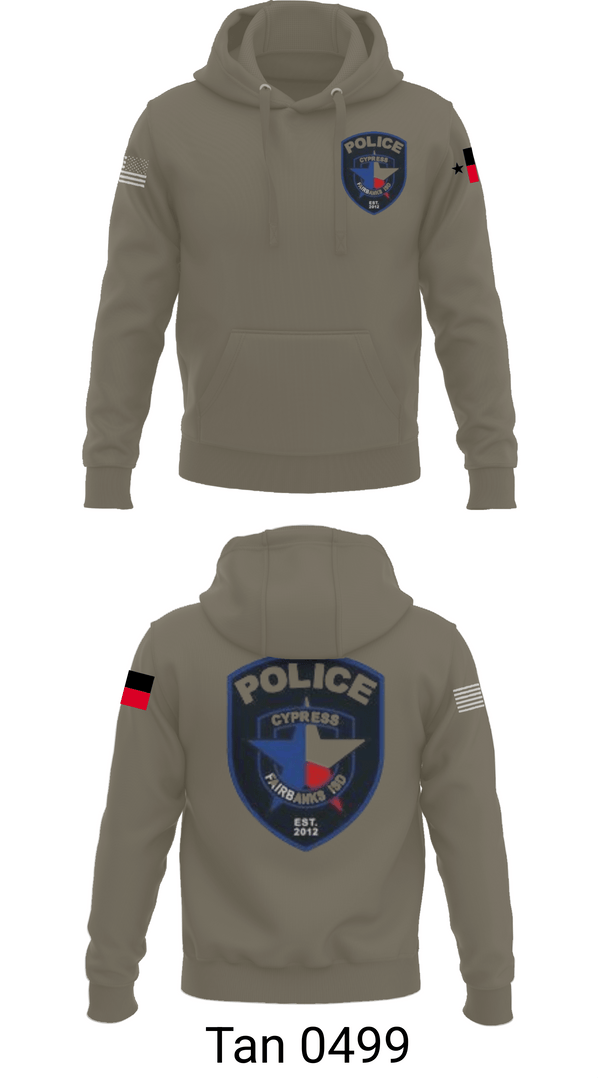 Hoodie, Cypress- Fairbanks ISD Police Department, Police, Teamtime, Team time, sublimation, custom sports apparel, team uniforms, spirit wear, spiritwear, sports uniforms, custom shirts, team store, custom team store, fundraiser sports, apparel fundraiser