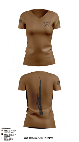 Womens Short Sleeve Vneck Shirt, Iron Rangers, Army, Teamtime, Team time, sublimation, custom sports apparel, team uniforms, spirit wear, spiritwear, sports uniforms, custom shirts, team store, custom team store, fundraiser sports, apparel fundraiser