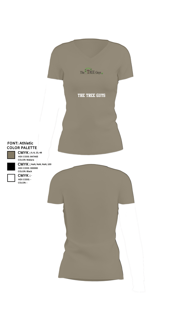 Womens Short Sleeve Vneck Shirt, The tree guys, , Teamtime, Team time, sublimation, custom sports apparel, team uniforms, spirit wear, spiritwear, sports uniforms, custom shirts, team store, custom team store, fundraiser sports, apparel fundraiser