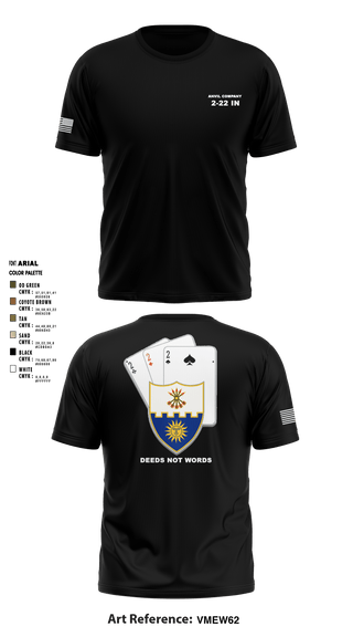 Short Sleeve Performance Shirt, Anvil company, 2-22 Infantry, Army, Teamtime, Team time, sublimation, custom sports apparel, team uniforms, spirit wear, spiritwear, sports uniforms, custom shirts, team store, custom team store, fundraiser sports, apparel fundraiser
