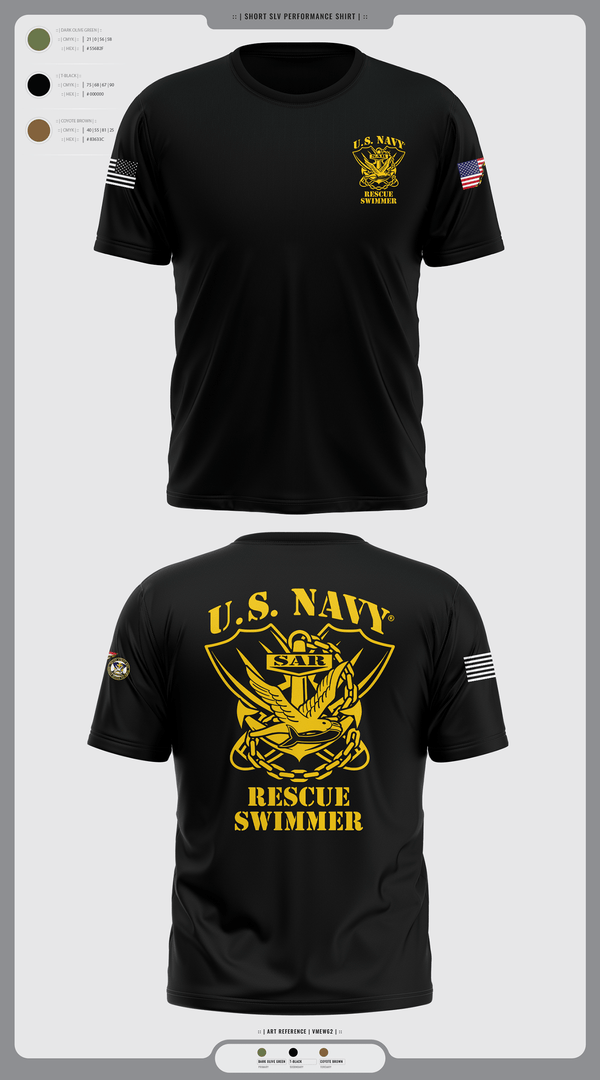 Short Sleeve Performance Shirt, Aircrew Rescue Swimmer, , Teamtime, Team time, sublimation, custom sports apparel, team uniforms, spirit wear, spiritwear, sports uniforms, custom shirts, team store, custom team store, fundraiser sports, apparel fundraiser