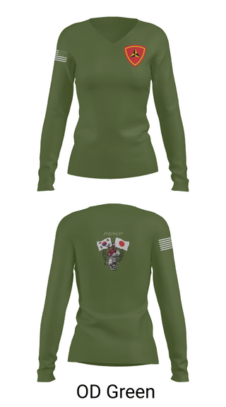 Womens Long Sleeve Vneck Shirt, 3/11 Mayhem, , Teamtime, Team time, sublimation, custom sports apparel, team uniforms, spirit wear, spiritwear, sports uniforms, custom shirts, team store, custom team store, fundraiser sports, apparel fundraiser