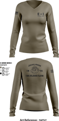 E-1 Jocks D1 Women's Long Sleeve V-neck Shirt - 1