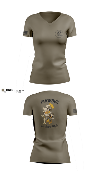 Womens Short Sleeve Vneck Shirt, Seabee Wifes, Navy, Teamtime, Team time, sublimation, custom sports apparel, team uniforms, spirit wear, spiritwear, sports uniforms, custom shirts, team store, custom team store, fundraiser sports, apparel fundraiser