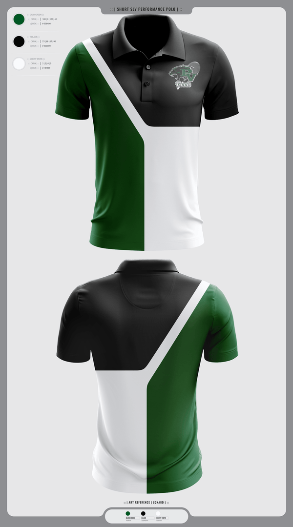 Short Sleeve Performance Polo, Palo Verde Panthers, Tennis, Teamtime, Team time, sublimation, custom sports apparel, team uniforms, spirit wear, spiritwear, sports uniforms, custom shirts, team store, custom team store, fundraiser sports, apparel fundraiser