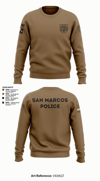 Crew Neck Sweatshirt, San Marcos Police Drone Unit, Police, Teamtime, Team time, sublimation, custom sports apparel, team uniforms, spirit wear, spiritwear, sports uniforms, custom shirts, team store, custom team store, fundraiser sports, apparel fundraiser