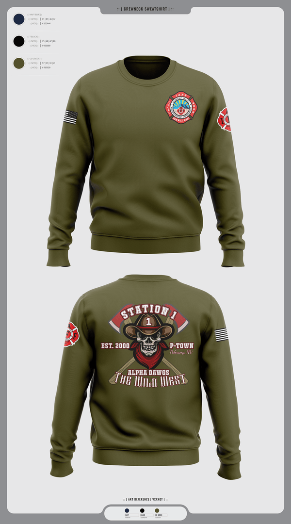 Crew Neck Sweatshirt, PVFR, Fire Department, Teamtime, Team time, sublimation, custom sports apparel, team uniforms, spirit wear, spiritwear, sports uniforms, custom shirts, team store, custom team store, fundraiser sports, apparel fundraiser