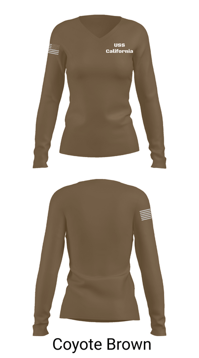 USS California 47794355 Women's Long Sleeve V-neck Shirt - 16