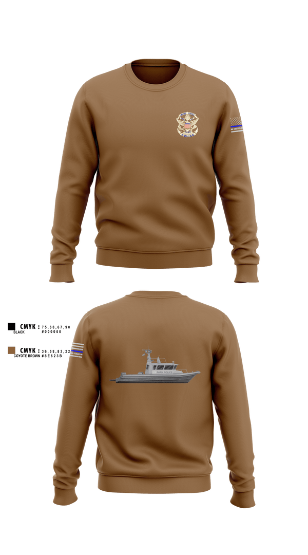 Crew Neck Sweatshirt, Marine Patrol Unit, , Teamtime, Team time, sublimation, custom sports apparel, team uniforms, spirit wear, spiritwear, sports uniforms, custom shirts, team store, custom team store, fundraiser sports, apparel fundraiser