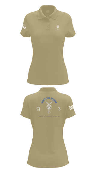 Womens Short Sleeve Performance Polo, Apocalypse Platoon, , Teamtime, Team time, sublimation, custom sports apparel, team uniforms, spirit wear, spiritwear, sports uniforms, custom shirts, team store, custom team store, fundraiser sports, apparel fundraiser