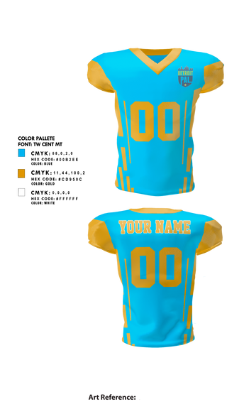 Football Jersey, Detroit PAL Flag Football, , Teamtime, Team time, sublimation, custom sports apparel, team uniforms, spirit wear, spiritwear, sports uniforms, custom shirts, team store, custom team store, fundraiser sports, apparel fundraiser