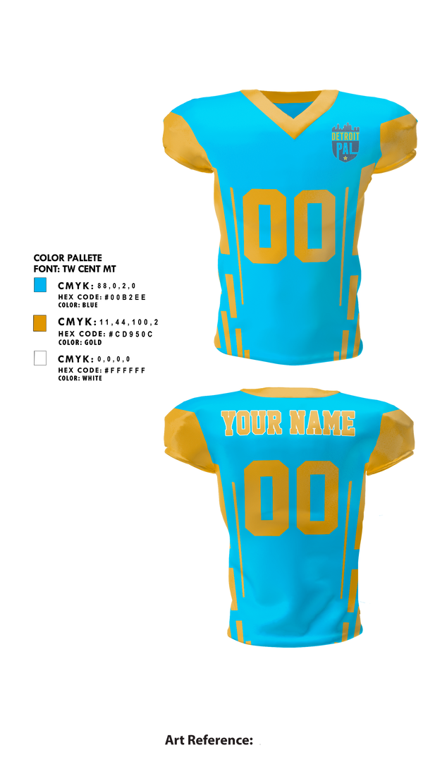 Football Jersey, Detroit PAL Flag Football, , Teamtime, Team time, sublimation, custom sports apparel, team uniforms, spirit wear, spiritwear, sports uniforms, custom shirts, team store, custom team store, fundraiser sports, apparel fundraiser