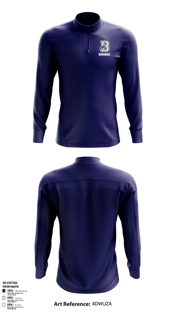 Quarter Zip Jacket, Burrillville High School Broncos Baseball, Baseball, Teamtime, Team time, sublimation, custom sports apparel, team uniforms, spirit wear, spiritwear, sports uniforms, custom shirts, team store, custom team store, fundraiser sports, apparel fundraiser