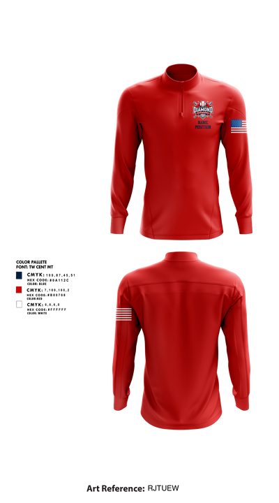 Alabama Dixie Youth Baseball Quarter Zip Jacket - 2